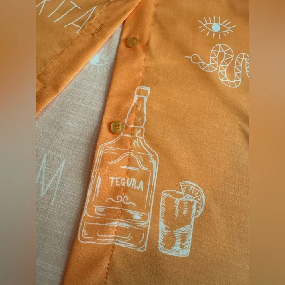 Cabo Ready Orange Shirt and Matching Shorts Set - Picture 11 of 16